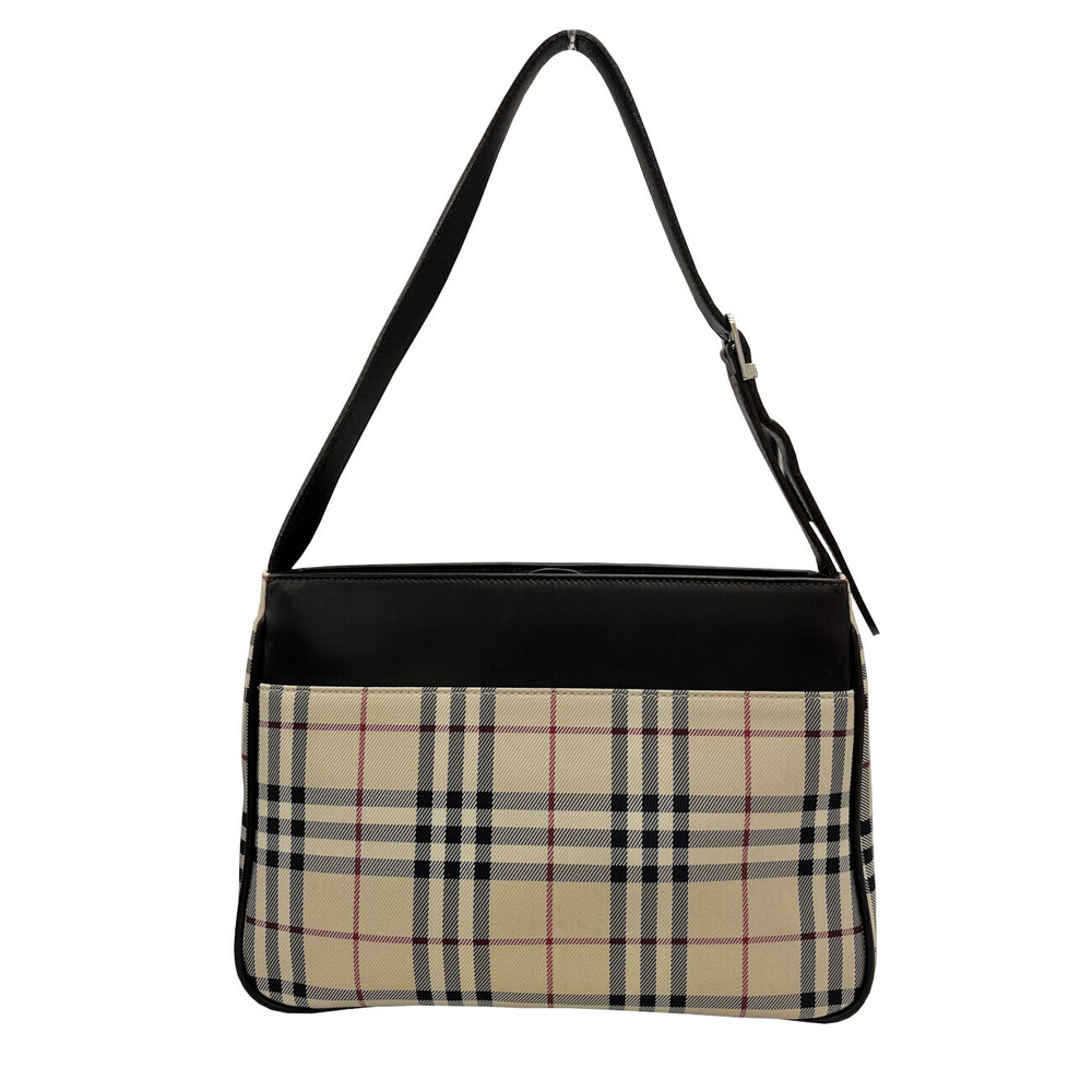 BURBERRY Shoulder Bag Canvas Leather Nova Check One Shoulder Hobo